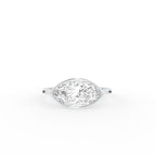 18K Solitaire Marquise Diamond Ring — TOP