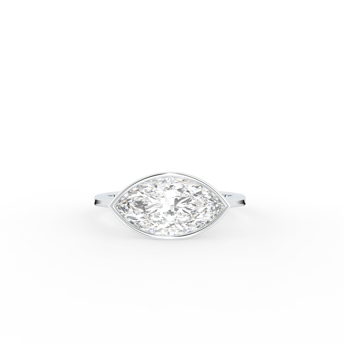 18K Solitaire Marquise Diamond Ring — TOP