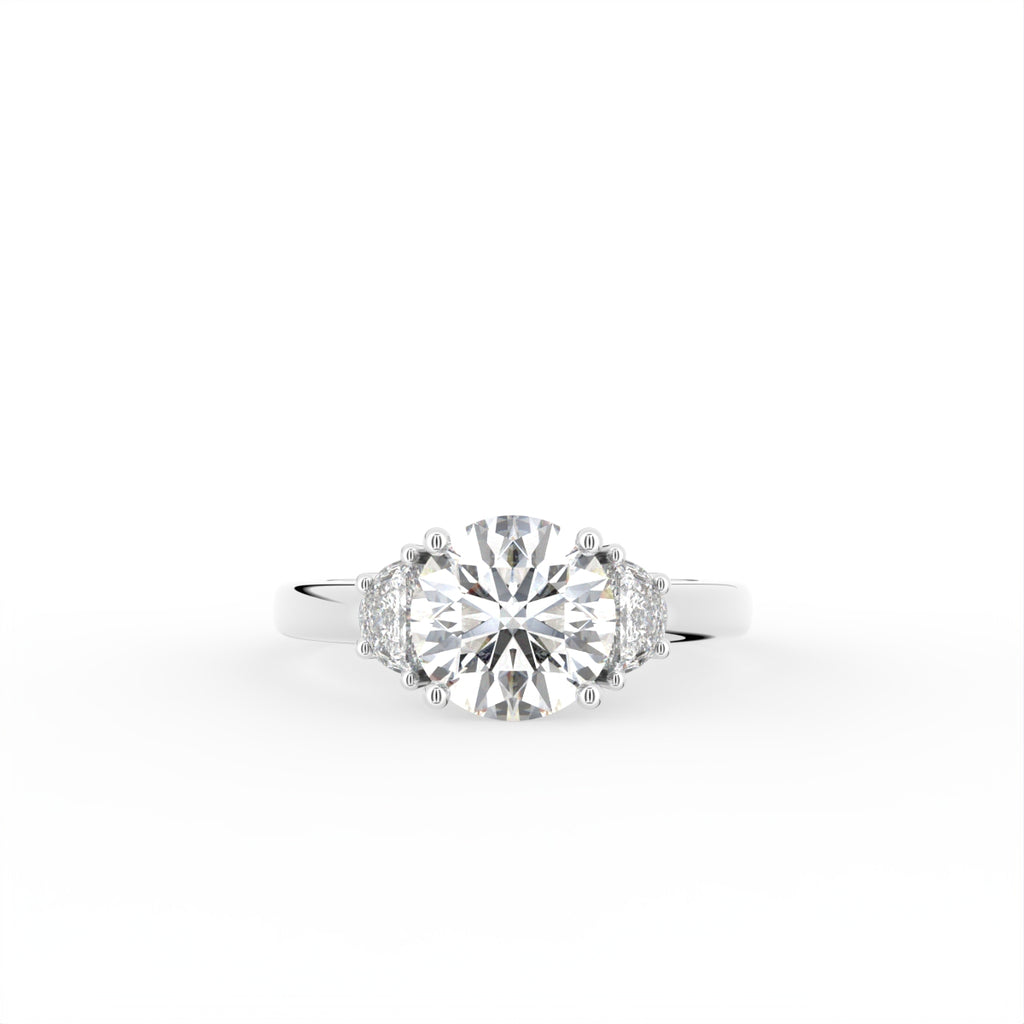 vimg:Z00298|18K Trilogy Round Diamond Ring — TOP