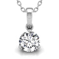 18K Solitaire Diamond Pendant — FRONT