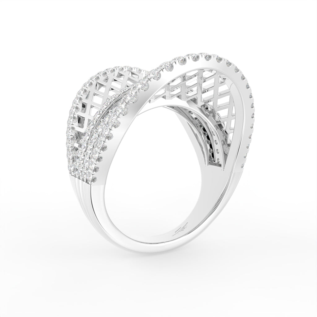 18K Bespoke Diamond Ring — 3D VIEW
