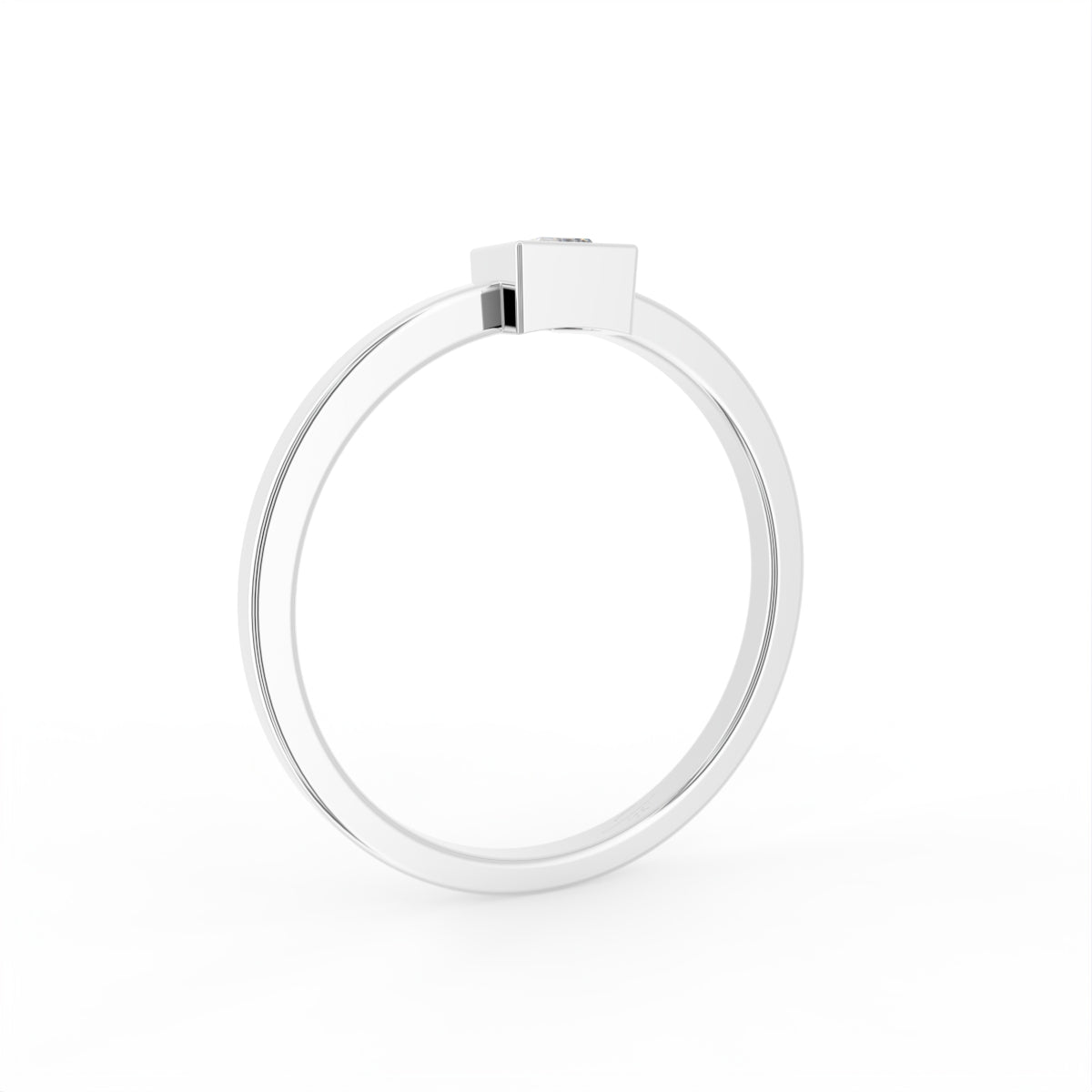 vimg:FJ2828|vimg:FJ2837|18K Solitaire Baguette Diamond Promise Ring — 3D VIEW