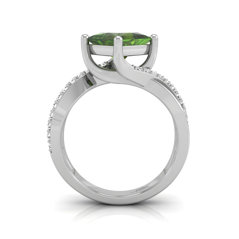 vimg:FJ1359|18K Princess Diamond Solitaire Engagement Ring — FRONT