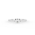 18K Yellow Gold Shoulder Set Diamond Promise Ring — TOP