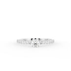 18K Yellow Gold Shoulder Set Diamond Promise Ring — TOP