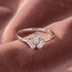 18K Baguette Diamond Promise Ring — AI cloth, in-house