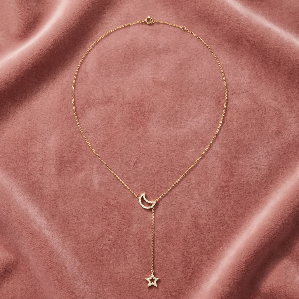 18K Cascading Drop Diamond Choker Necklace — AI cloth, in-house