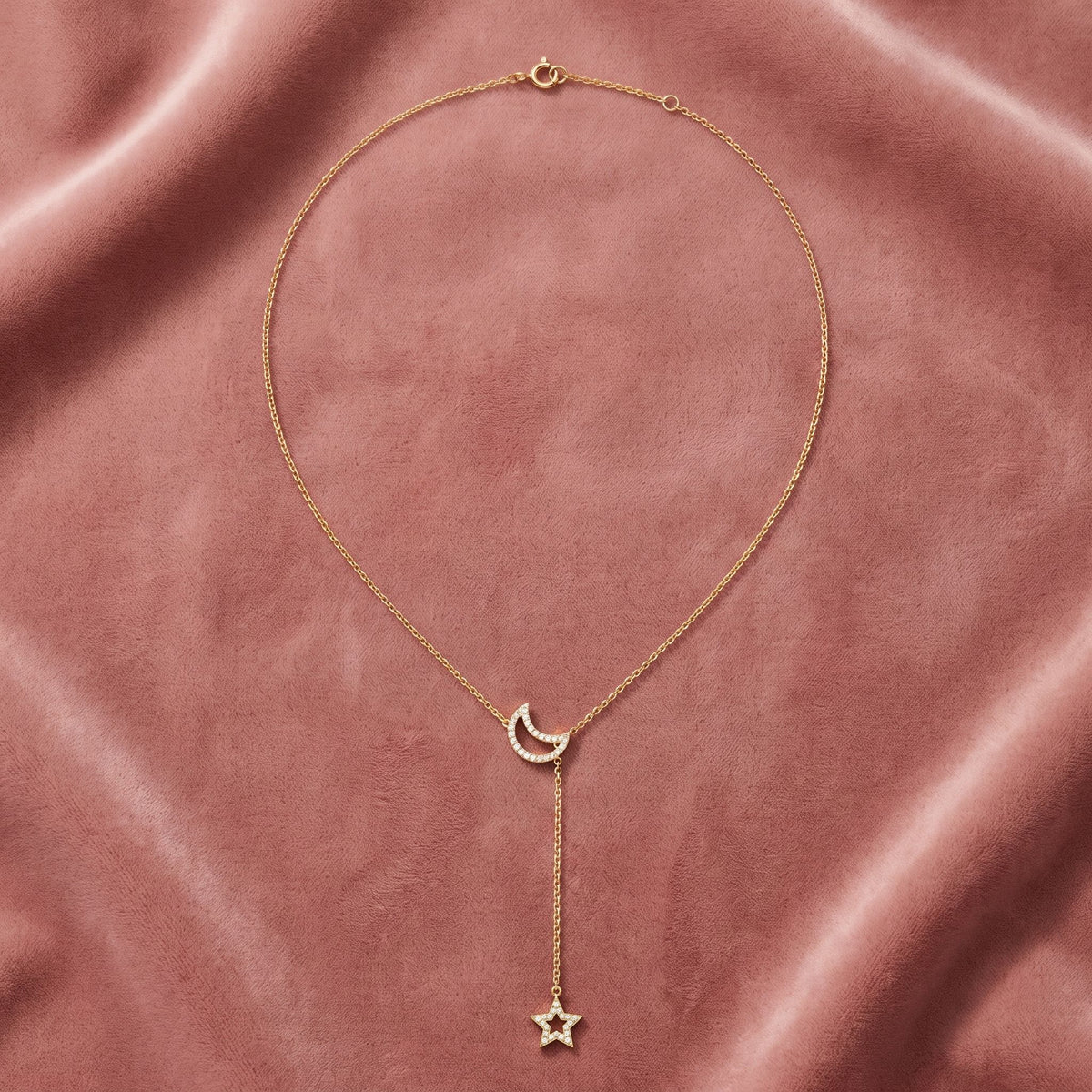 18K Cascading Drop Diamond Choker Necklace — AI cloth, in-house