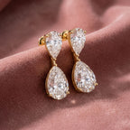 18K Diamond Drop Earrings — AI cloth, in-house