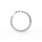 vimg:FJ6125|vimg:FJ6583|18K White Gold Marquise Diamond Hoop Earrings — SIDE VIEW