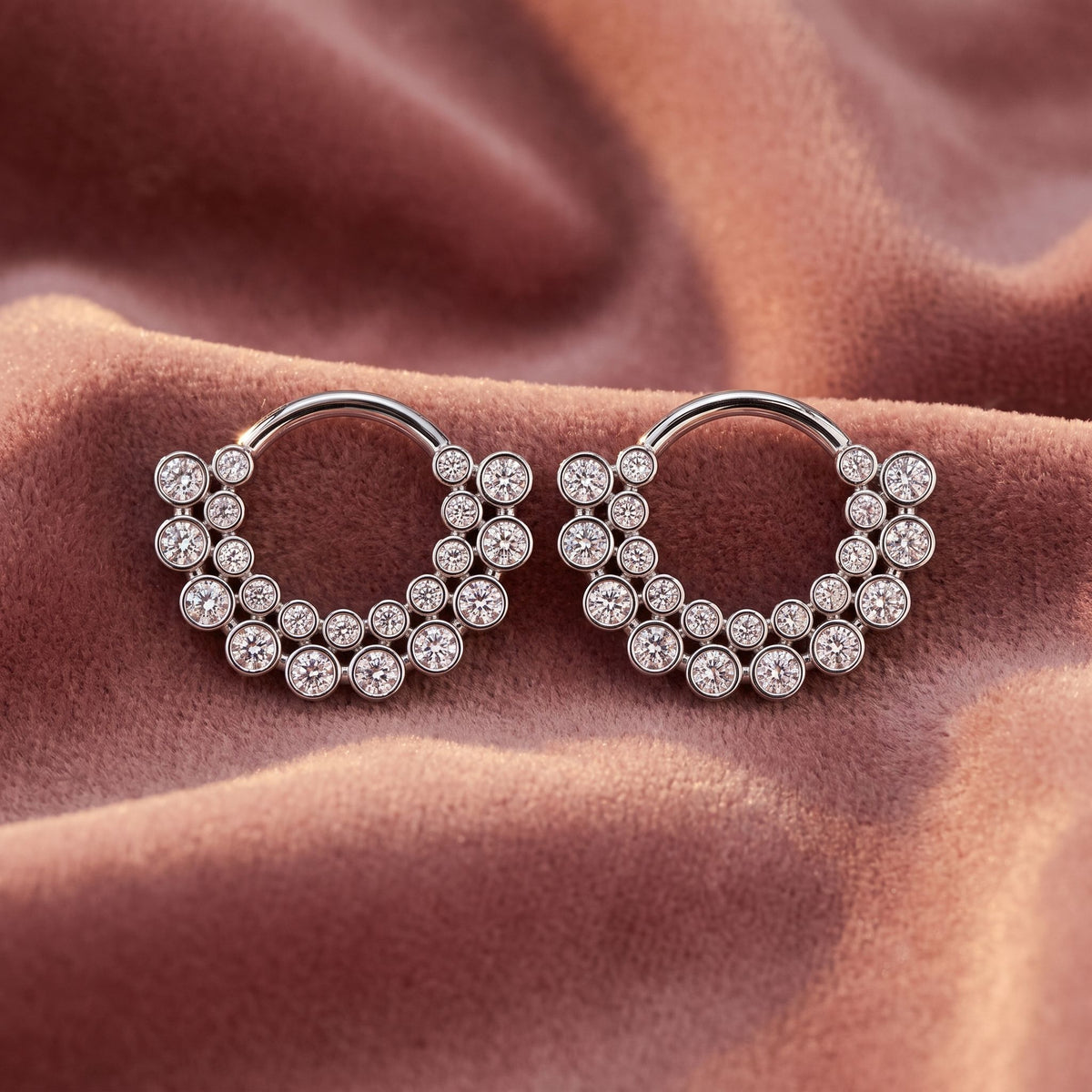 18K Bespoke Diamond Earrings — AI cloth, in-house