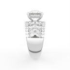 18K White Gold Solitaire Round Diamond Engagement Ring — SIDE
