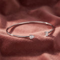 18K Solitaire Diamond Bangle — AI cloth, in-house