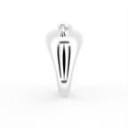 18K Bespoke Heart Diamond Ring — SIDE