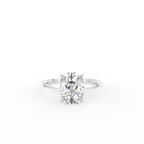 18K Solitaire Cushion Diamond Ring — TOP