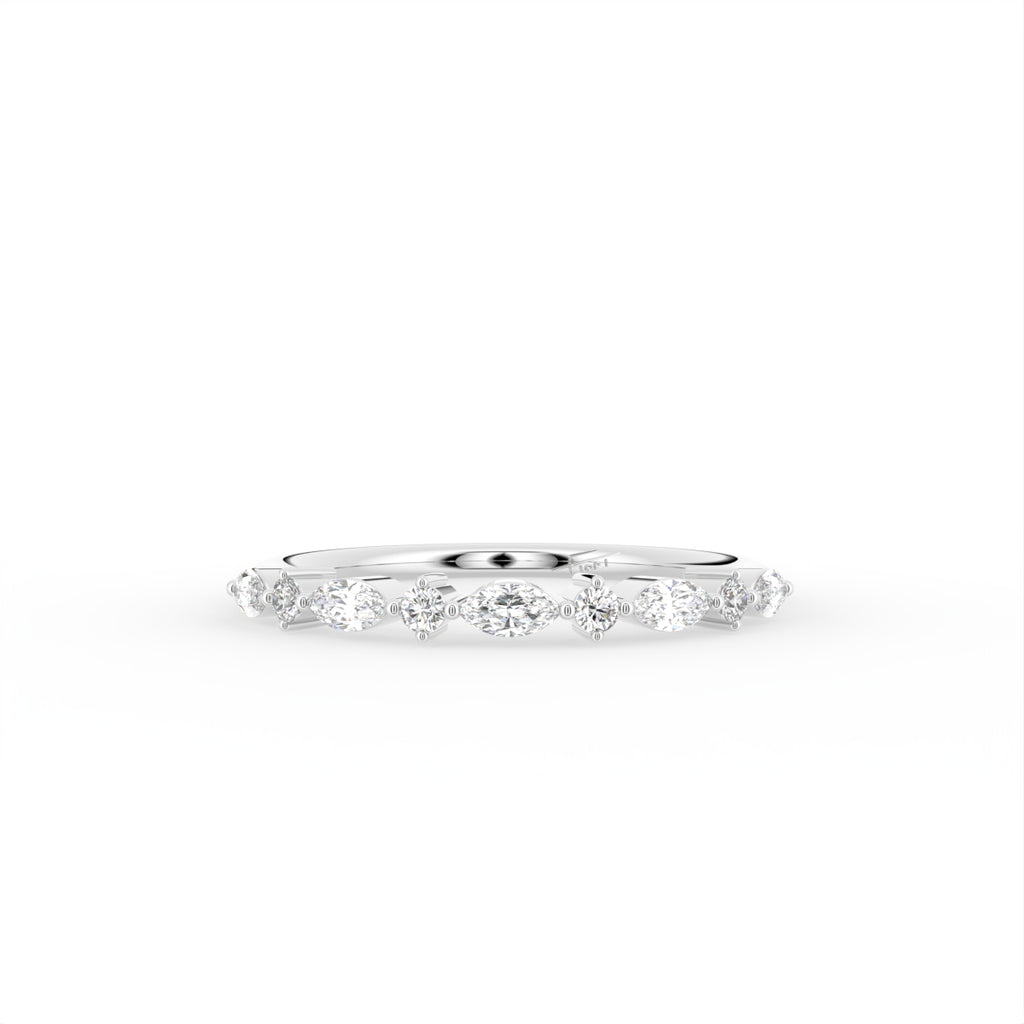 18K Eternity Round Diamond Ring — TOP