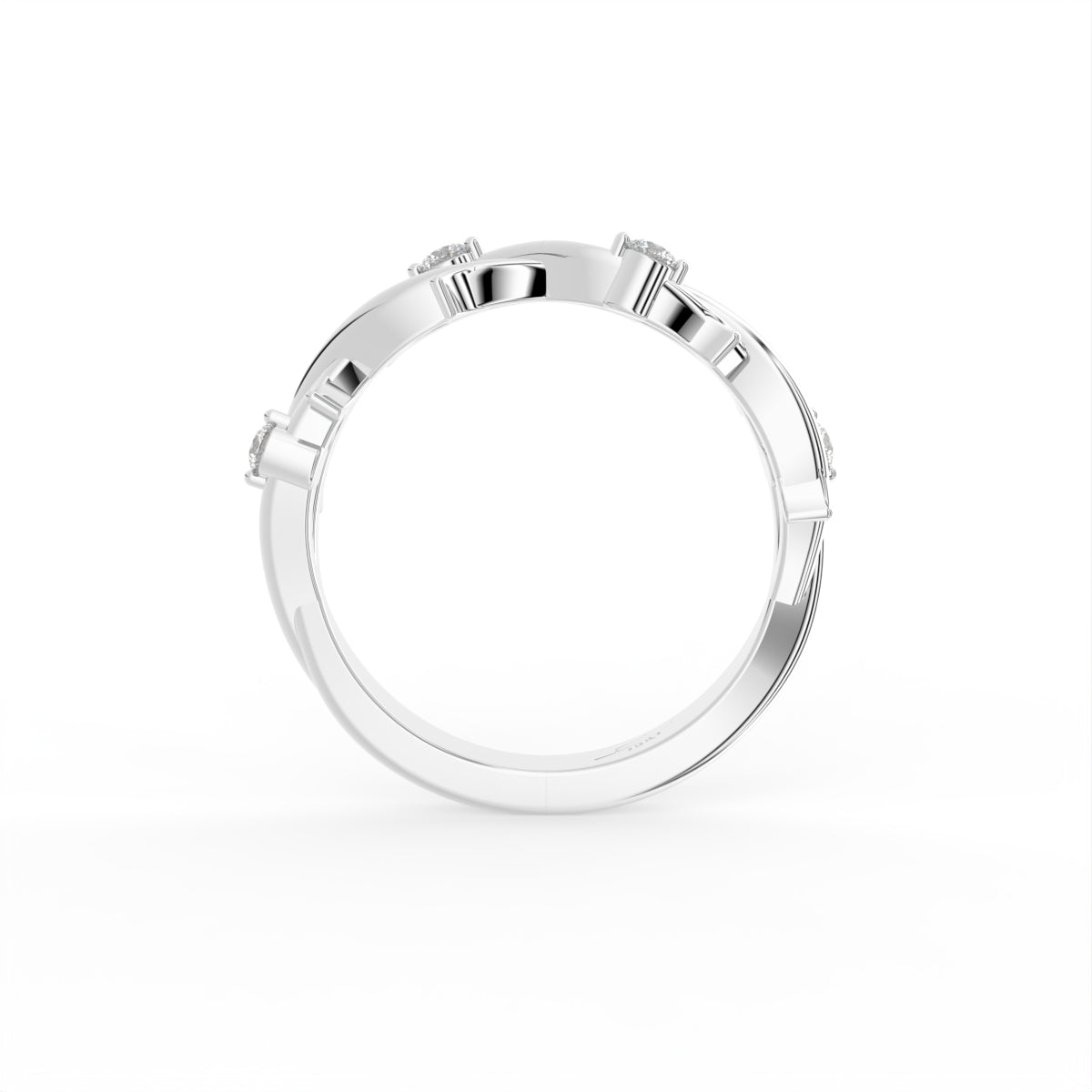 18K Bespoke Diamond Ring — SIDE