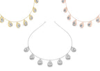 18K Round Diamond Tennis Necklace — 3 COLOR