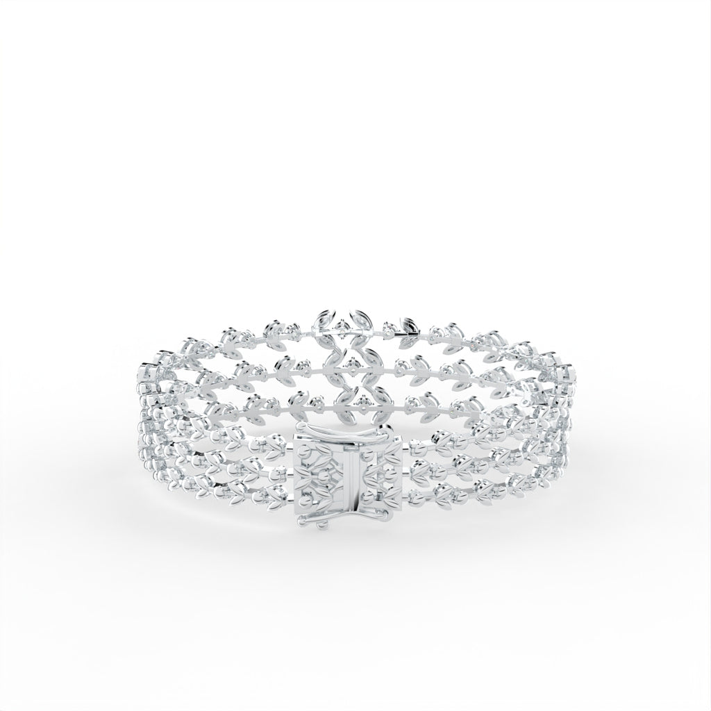 18K Bespoke Pave Diamond Bracelet — FRONT