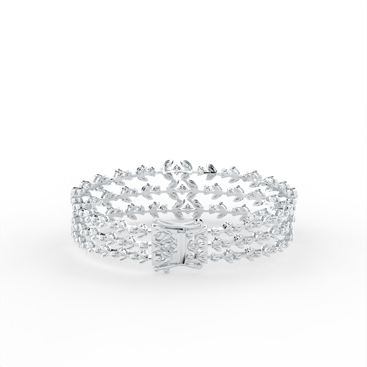 18K Bespoke Pave Diamond Bracelet — FRONT
