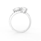 18K Bespoke Cushion Diamond Ring — FRONT