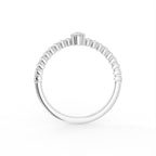 18K Yellow Gold Shoulder Set Diamond Promise Ring — FRONT