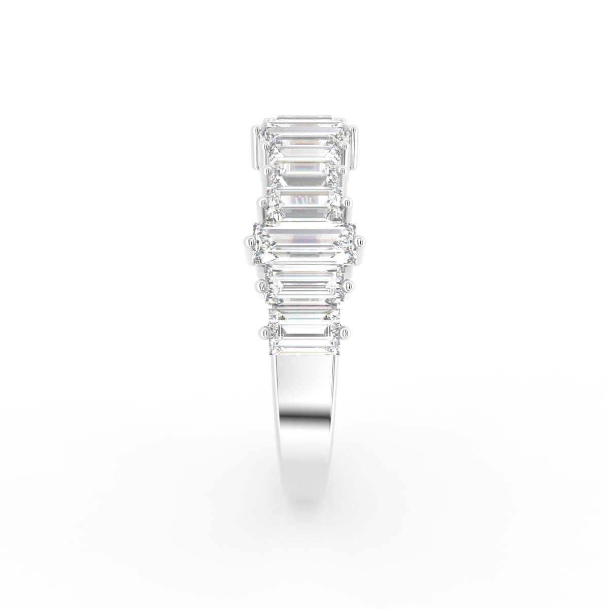 18K Eternity Baguette Diamond Ring — SIDE
