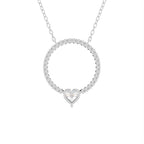 18K Heart Diamond Pendant — BACK