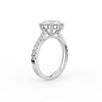 18K Solitaire Round Diamond Engagement Ring — 3D VIEW
