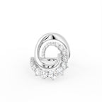 Sterling Silver Round Diamond Ring — TOP
