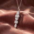 18K Oval Diamond Pendant — AI cloth, in-house