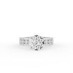 18K Round Diamond Ring — TOP