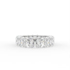 18K White Gold Radiant Diamond Eternity Ring — TOP