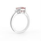 vimg:FJ2296|18K Trilogy Emerald-Cut Diamond Ring — 3D VIEW