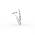 18K Fan Bespoke Diamond Earrings — SIDE VIEW