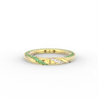 18K Band Diamond Ring — TOP