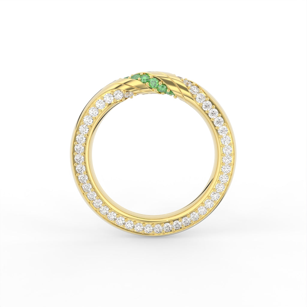 18K Band Diamond Ring — FRONT