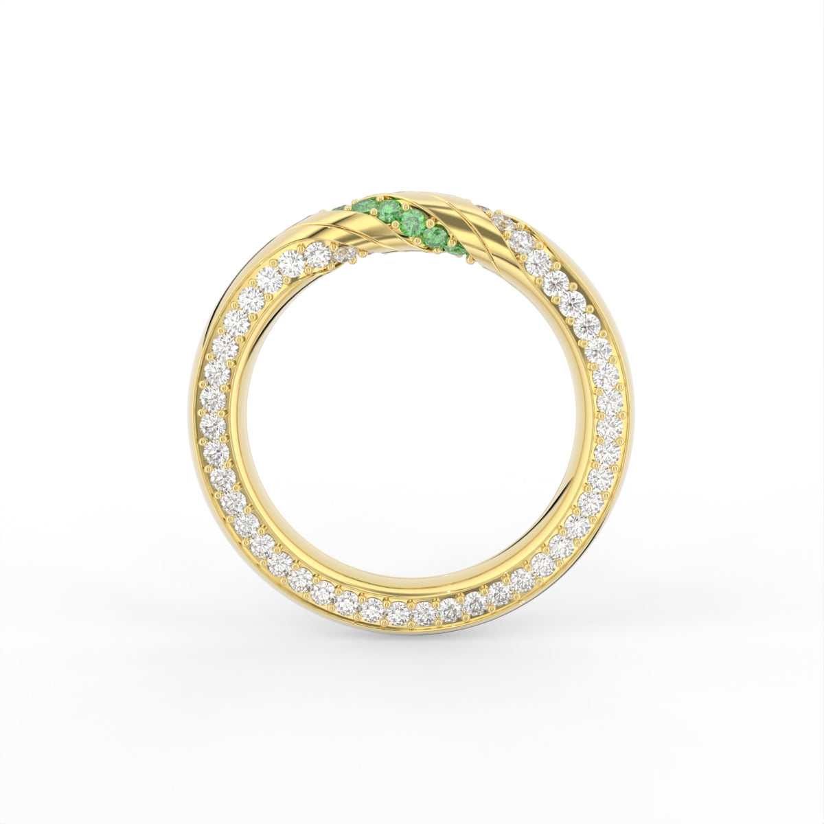 18K Band Diamond Ring — FRONT