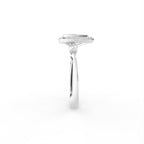 18K Halo Trillion Diamond Engagement Ring — SIDE