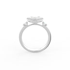 18K Halo Trillion Diamond Engagement Ring — FRONT