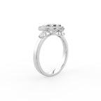 18K Halo Trillion Diamond Engagement Ring — 3D VIEW
