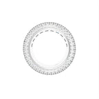 18K White Gold Eternity Emerald Diamond Ring — FRONT