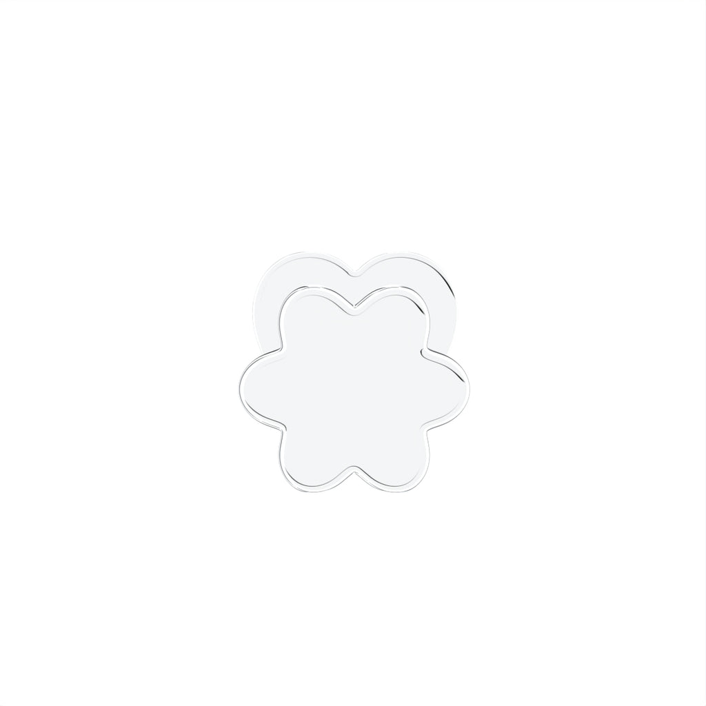 18K Heart Diamond Piercing Earrings — BACK