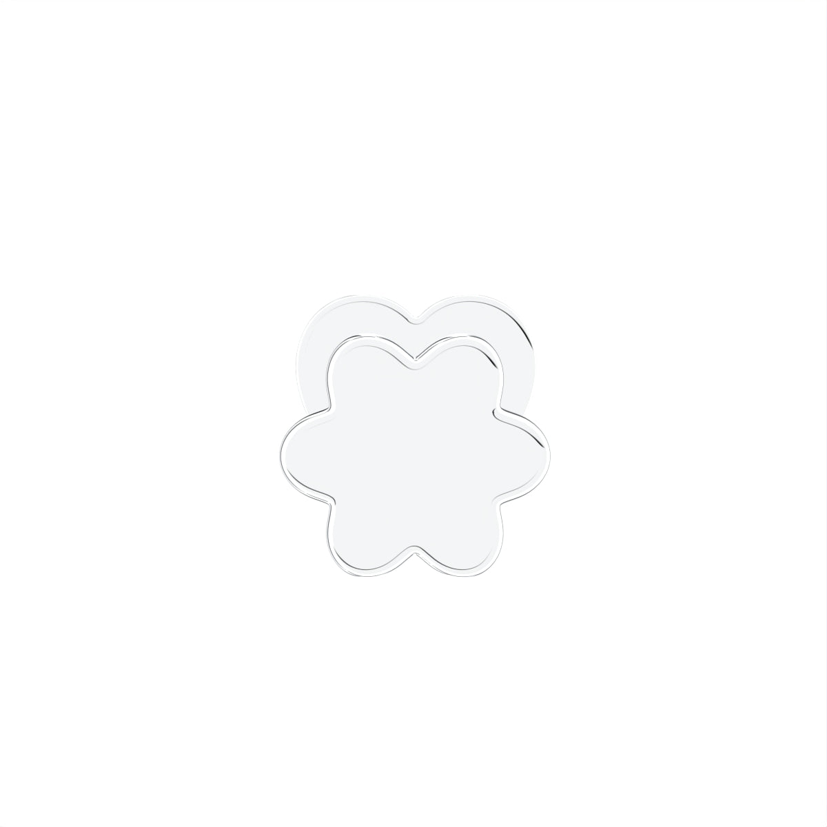 18K Heart Diamond Piercing Earrings — BACK
