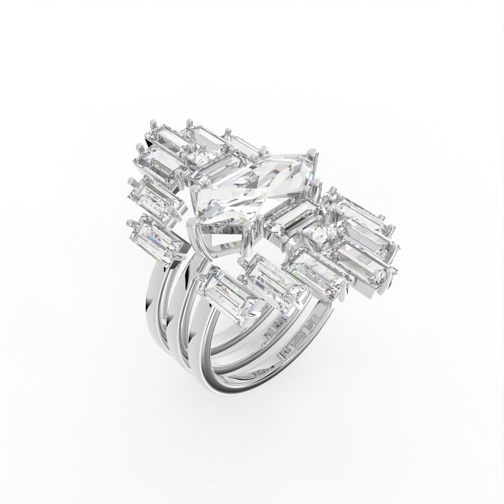 Sterling Silver Diamond Ring — IMAGE URL