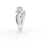 18K Bespoke Round Diamond Ring — SIDE