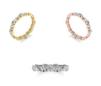 18K Full Eternity Round Diamond Ring — 3 COLOR