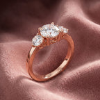 18K Trilogy Diamond Ring — AI cloth, in-house
