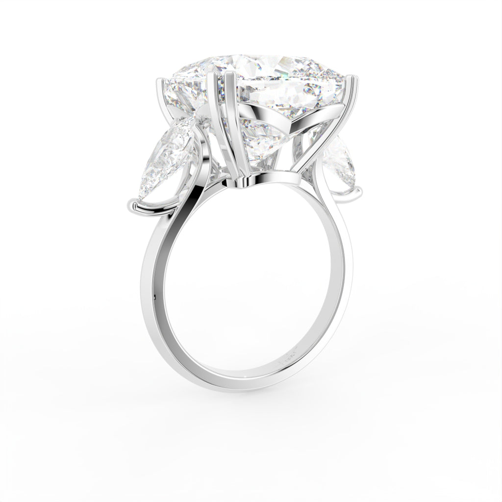 18K Solitaire Cushion Diamond Ring — 3D VIEW