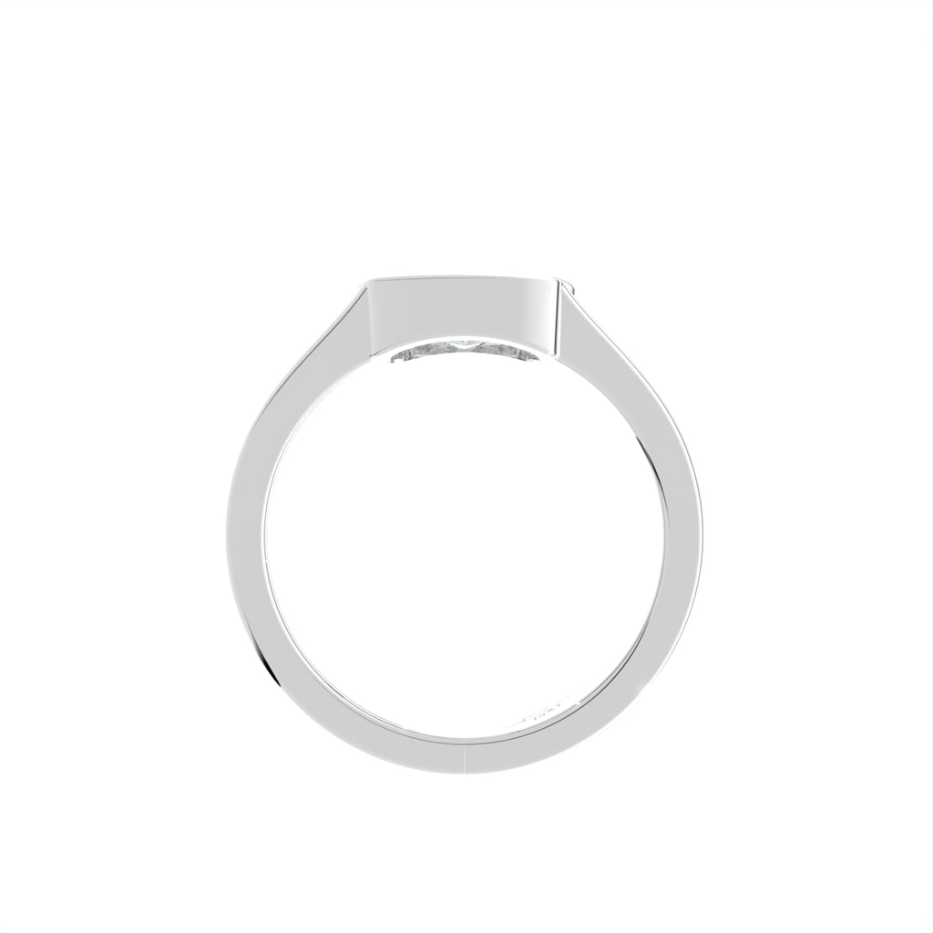 18K Bespoke Cushion Bezel Diamond Ring — FRONT